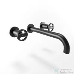   Bugnatese MILLENOVECINQUANTA falsík alatti mosdó csaptelep 22 cm-es kifolyóval,click-clack leeresztővel,belső egységgel,matt fekete 4569SCNE