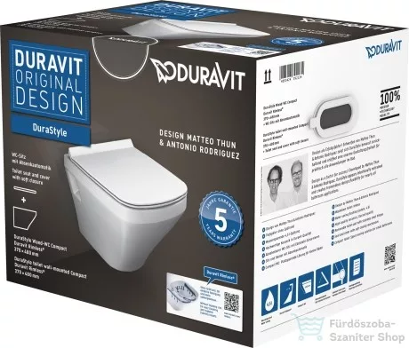 Duravit Durastyle Compact Rimless fali wc szett ülőkével 45710900A1 ( 457109 )