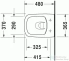 Duravit Durastyle Compact Rimless fali wc szett ülőkével 45710900A1 ( 457109 )