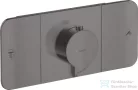 Hansgrohe AXOR ONE termosztátos falsík alatti kád /zuhany csaptelep,szálcsiszolt fekete króm 45712340