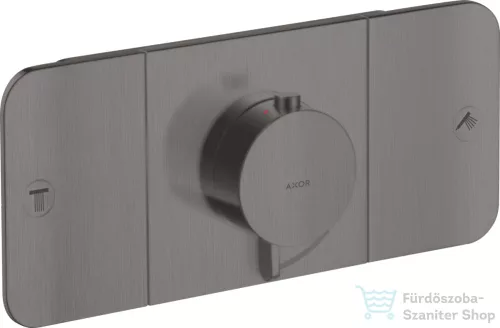 Hansgrohe AXOR ONE termosztátos falsík alatti kád /zuhany csaptelep,szálcsiszolt fekete króm 45712340