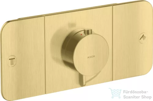 Hansgrohe AXOR ONE termosztátos falsík alatti kád /zuhany csaptelep,szálcsiszolt sárgaréz hatású 45712950