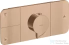 Hansgrohe AXOR ONE 3 utas termosztátos falsík alatti kád /zuhany csaptelep,szálcsiszolt vörös arany hatású 45713310
