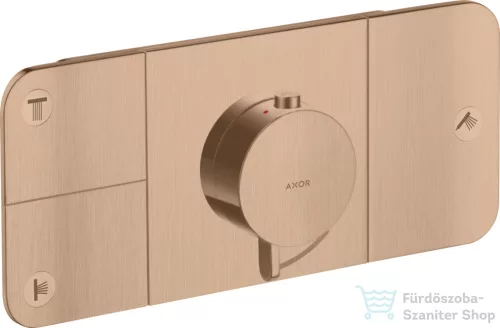 Hansgrohe AXOR ONE 3 utas termosztátos falsík alatti kád /zuhany csaptelep,szálcsiszolt vörös arany hatású 45713310