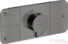 Hansgrohe AXOR ONE 3 utas termosztátos falsík alatti kád /zuhany csaptelep,polírozott fekete króm 45713330