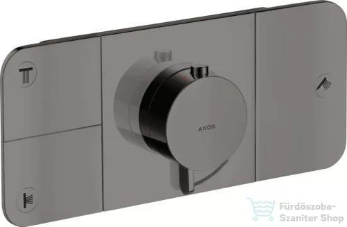 Hansgrohe AXOR ONE 3 utas termosztátos falsík alatti kád /zuhany csaptelep,polírozott fekete króm 45713330