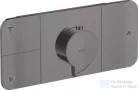 Hansgrohe AXOR ONE 3 utas termosztátos falsík alatti kád /zuhany csaptelep,szálcsiszolt fekete króm 45713340
