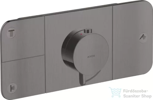 Hansgrohe AXOR ONE 3 utas termosztátos falsík alatti kád /zuhany csaptelep,szálcsiszolt fekete króm 45713340