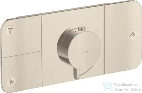 Hansgrohe AXOR ONE 3 utas termosztátos falsík alatti kád /zuhany csaptelep,szálcsiszolt nikkel 45713820