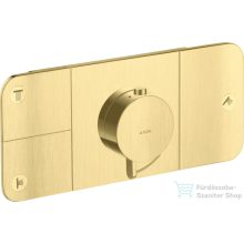   Hansgrohe AXOR ONE 3 utas termosztátos falsík alatti kád /zuhany csaptelep,szálcsiszolt sárgaréz hatású 45713950