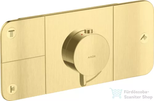 Hansgrohe AXOR ONE 3 utas termosztátos falsík alatti kád /zuhany csaptelep,szálcsiszolt sárgaréz hatású 45713950