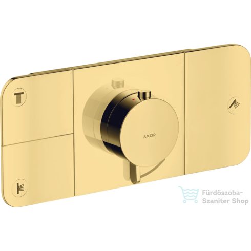 Hansgrohe AXOR ONE 3 utas termosztátos falsík alatti kád /zuhany csaptelep,polírozott arany hatású 45713990