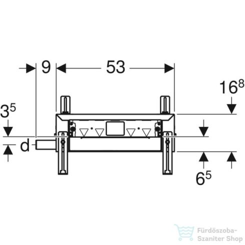 Geberit Kombifix beépítőkészlet falsík alatti összefolyóval,65-90 mm esztichmagassághoz,457.536.00.1