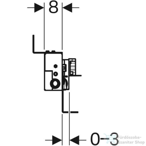 Geberit Kombifix beépítőkészlet falsík alatti összefolyóval,65-90 mm esztichmagassághoz,457.536.00.1