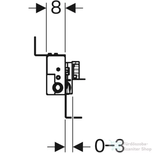 Geberit Kombifix beépítőkészlet falsík alatti összefolyóval,65-90 mm esztichmagassághoz,457.536.00.1