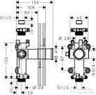 Hansgrohe AXOR ONE alaptest elzárószelephez, 45770180