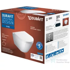   Duravit D-NEO perem nélküli függesztett wc szett lecspódásgátlós ülőkével, fehér 45770900A1