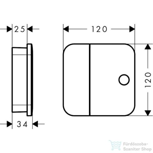 Hansgrohe AXOR ONE falsík alatti elzárószelep, szálcsiszolt bronz 45771140