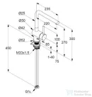 Kludi L-STEEL mosogató csaptelep,dörzscsiszolt nemesacél 45803F877