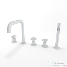   Bugnatese MILLENOVECINQUANTA 5 üléses kádcsaptelep, zuhanyszettel, fehér színben 4580BI