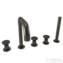   Bugnatese MILLENOVECINQUANTA 5 üléses kádcsaptelep, zuhanyszettel, grafit fekete színben 4580GF