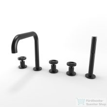   Bugnatese MILLENOVECINQUANTA 5 üléses kádcsaptelep, zuhanyszettel, fekete színben 4580NE