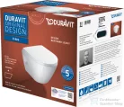 Duravit D-NEO Compact perem nélküli függesztett wc szett lecsapódásgátlós ülőkével, fehér 45870900A1