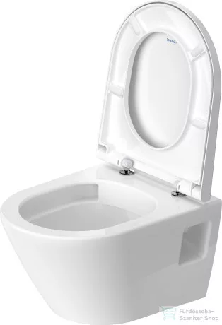 Duravit D-NEO Compact perem nélküli függesztett wc szett lecsapódásgátlós ülőkével, fehér 45870900A1