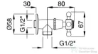 Bugnatese REVIVAL sarokszelep 1/2"-1/2" csatlakozással,króm 458CR