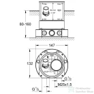 Grohe beépítőkészlet padlón álló csaptelepekhez 45984001
