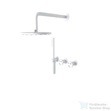   Bugnatese MILLENOVECINQUANTA falsík alatti zuhanyrendszer 22,5 cm-es esőztetővel,belső egységgel,zuhanyszettel,matt fehér 4601HBI