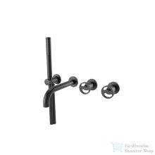   Bugnatese MILLENOVECINQUANTA falsík alatti kád/zuhany csaptelep kézizuhannyal,matt fekete 4601NE