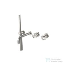   Bugnatese MILLENOVECINQUANTA falsík alatti kád/zuhany csaptelep kézizuhannyal,szálcsiszolt nikkel 4601NS