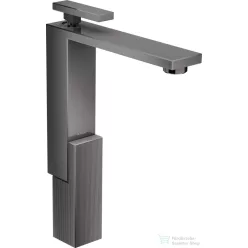   Hansgrohe AXOR EDGE 280 Diamond Cut magasított mosdócsaptelep klik-klak leeresztővel, polírozott fekete króm 46031330