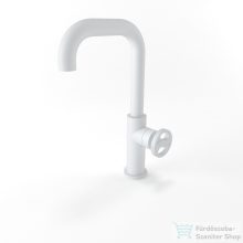   Bugnatese MILLENOVECINQUANTA magasított mosdó csaptelep click-clack leeresztővel,matt fehér 4613SCBI