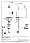 Bugnatese MILLENOVECINQUANTA bidé csaptelep automata leeresztővel,matt fehér 4623BI