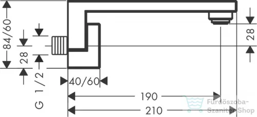 Hansgrohe AXOR EDGE Diamond Cut kádtöltő, króm 46411000