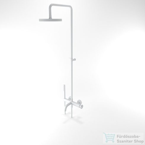 Bugnatese MILLENOVECINQUANTA zuhanyrendszer kádtöltővel,20 cm-es esőztetővel,zuhanyszettel,matt fehér 4642CBI
