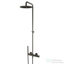   Bugnatese MILLENOVECINQUANTA zuhanyrendszer, 20 cm-es esőztetővel, zuhanyszettel, grafit 4642CGF