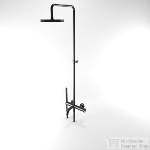 Bugnatese MILLENOVECINQUANTA zuhanyrendszer kádtöltővel,20 cm-es esőztetővel,zuhanyszettel,matt fekete 4642CNE