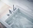 Hansgrohe AXOR EDGE Diamond Cut szabadonálló kádtöltő csaptelep zuhanyszettel, króm 46441000