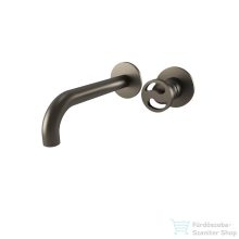   Bugnatese MILLENOVECINQUANTA Fal alatti mosdócsaptelep, leeresztő nélkül,  19 cm kifolyóval, grafit fekete 4645GF