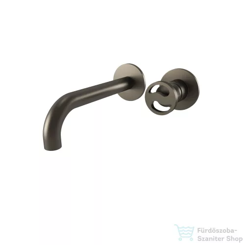 Bugnatese MILLENOVECINQUANTA Fal alatti mosdócsaptelep, leeresztő nélkül,  19 cm kifolyóval, grafit fekete 4645GF