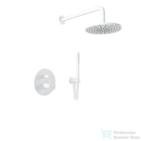Bugnatese MILLENOVECINQUANTA falsík alatti zuhanyrendszer 22,5 cm-es esőztetővel,belső egységgel,zuhanyszettel,matt fehér 4674BI