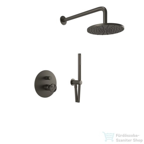 Bugnatese MILLENOVECINQUANTA falsík alatti zuhanyrendszer 22,5 cm-es esőztetővel,belső egységgel,zuhanyszettel,grafit 4674GF