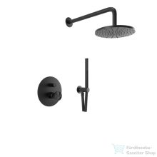   Bugnatese MILLENOVECINQUANTA falsík alatti zuhanyrendszer 22,5 cm-es esőztetővel,belső egységgel,zuhanyszettel,matt fekete 4674NE