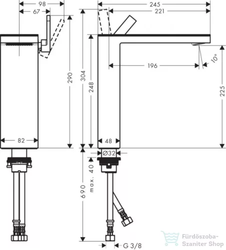 Hansgrohe AXOR MYEDITION egykaros mosdócsaptelep króm 47020000