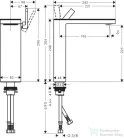 Hansgrohe AXOR MYEDITION egykaros mosdócsaptelep, 230 fekete/króm 47020600