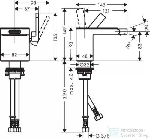 Hansgrohe AX MyEdition bidécsaptelep, króm 47210000