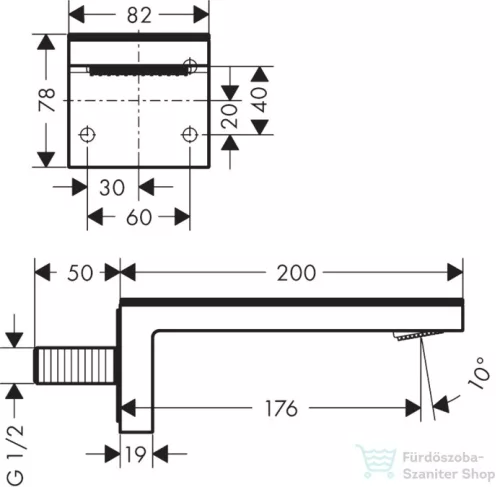 Hansgrohe AX MyEdition kádtöltő, fekete/króm 47410600